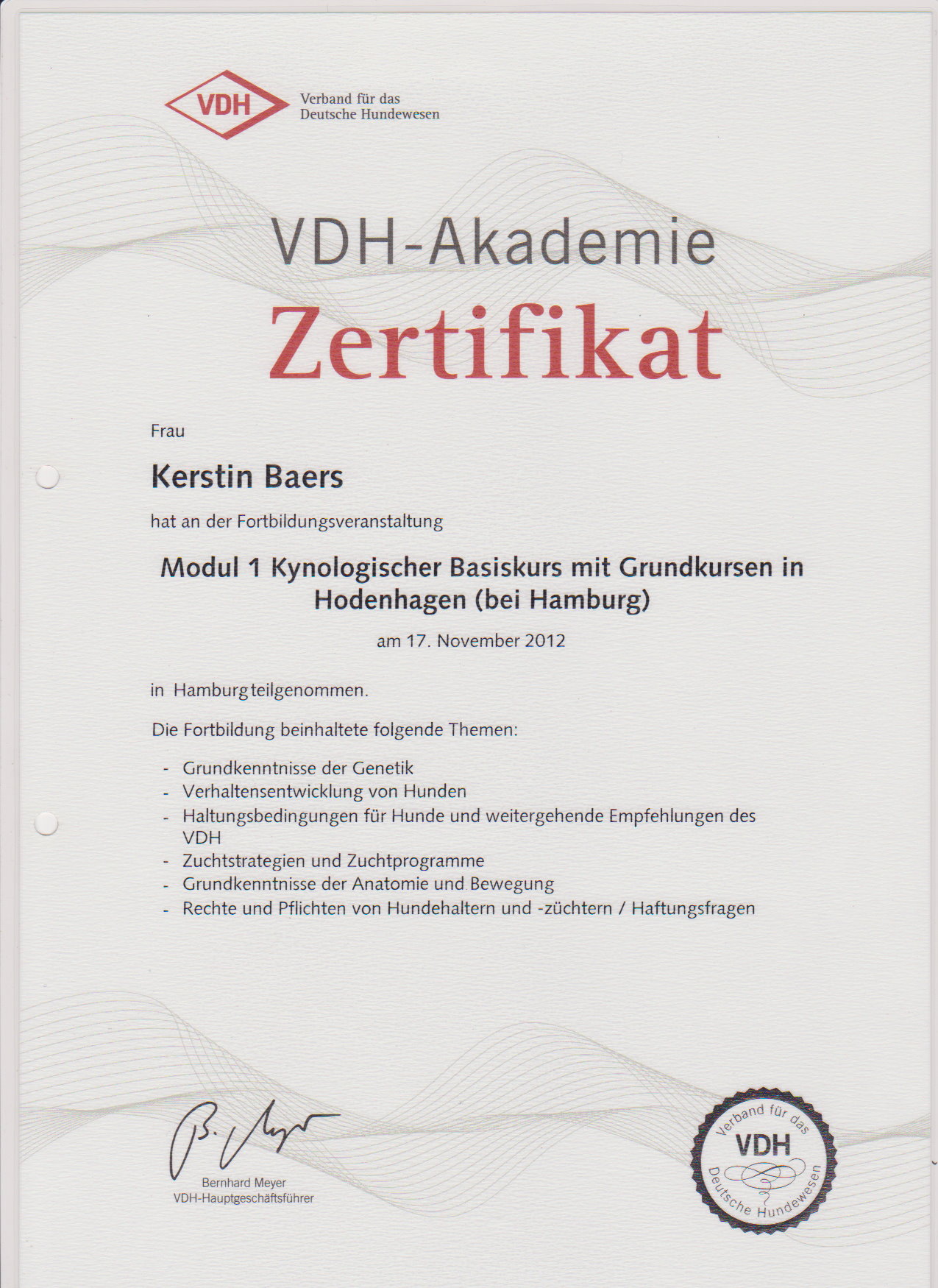 VDH- Zertifikat - 4